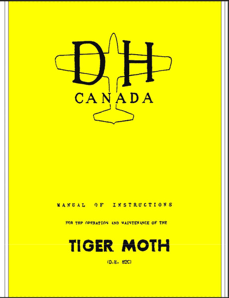 DE HAVILLAND 6 DH82A Tiger Moth Op and Maint G-AOIL 06-12 MANUAL iPDF.png