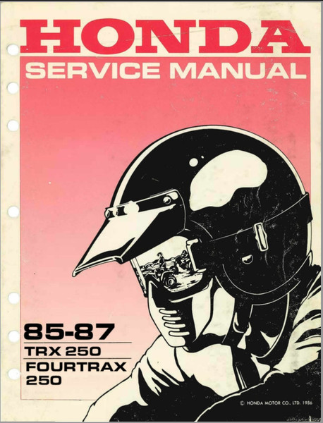 HONDA FOURTRAX TRX250X Repair Manual 87-88.png