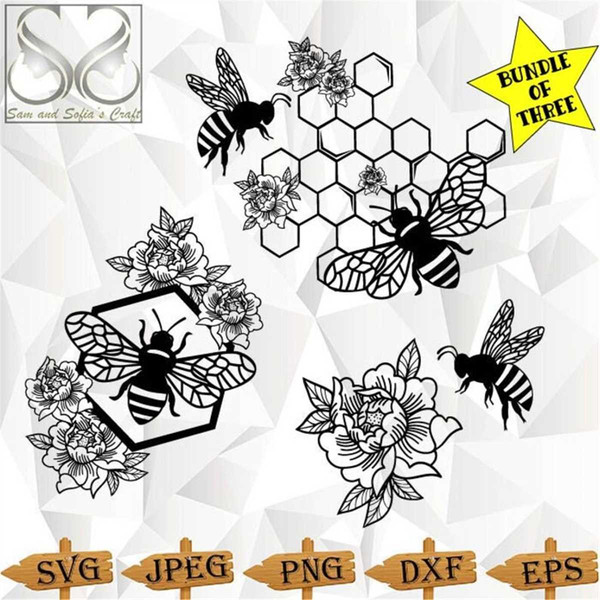MR-179202310322-floral-bee-bundle-floral-bee-svg-queen-bee-svg-bee-with-image-1.jpg