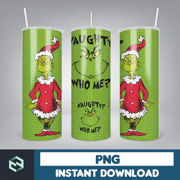 The Grinch Christmas 20 Oz Tumbler, Sublimation Digital Download