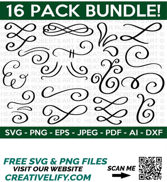 SWIRL SVG Bundle / flourish svg / swoosh