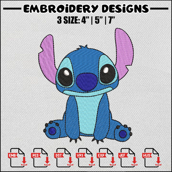 Stitch cute embroidery design