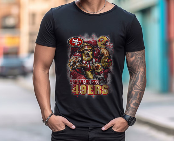 San Francisco 49ers T Shirt Vintage Logo Graphic Tee Front & Back Stainless  Steel Travel Mug