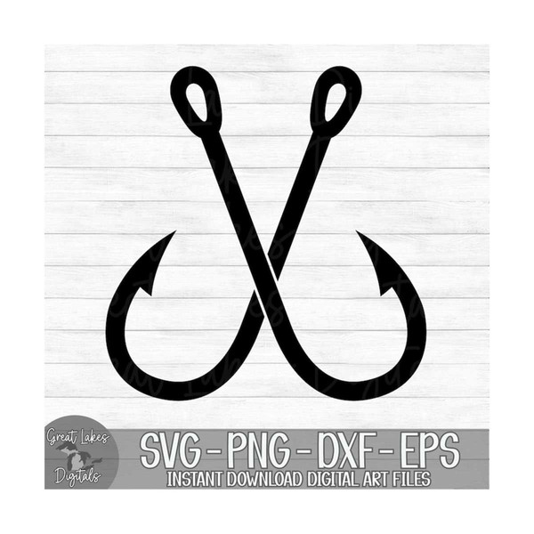 Vintage crossed hook fishing sport club logo Vector Image