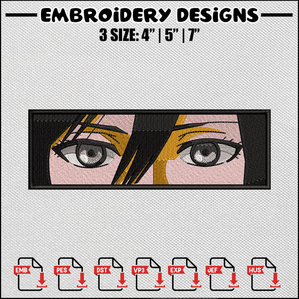 Mikasa eyes embroidery design