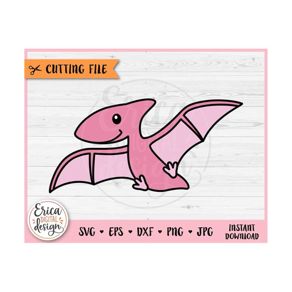 Dinosaur Pterodactyl SVG Cut File - Snap Click Supply Co.