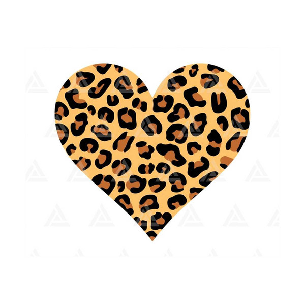 Leopard Heart Svg, Cheetah Heart Svg, Leopard Print Svg, Val - Inspire  Uplift