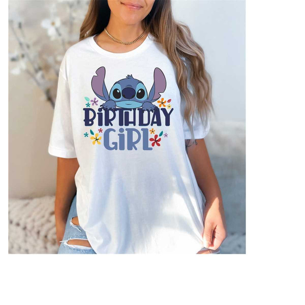 Disney Lilo & Stitch Birthday Girl T-Shirt, Lilo and Stitch - Inspire Uplift