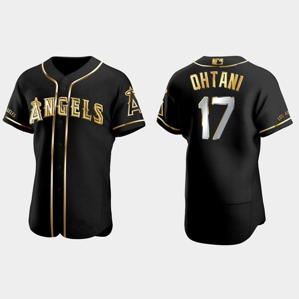 Shohei Ohtani Los Angeles Angels White Gold & Black Gold Jersey - All