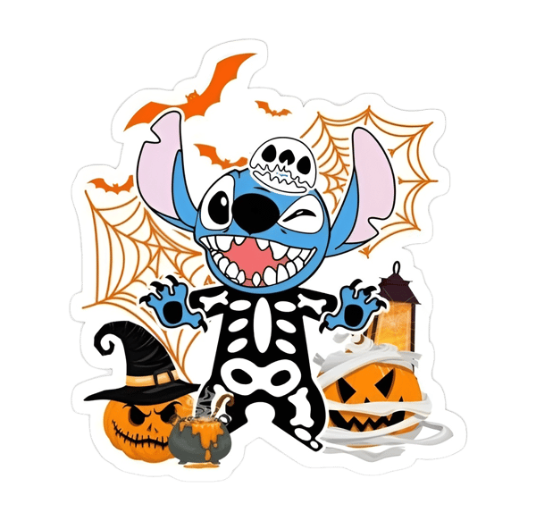 Skeleton Stitch stickers, Lilo & Stitch stickers, Halloween