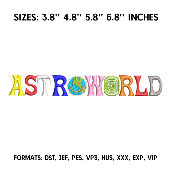 Astroworld Embroidery Design File Pes, Art Embroidery design, Art Design.png