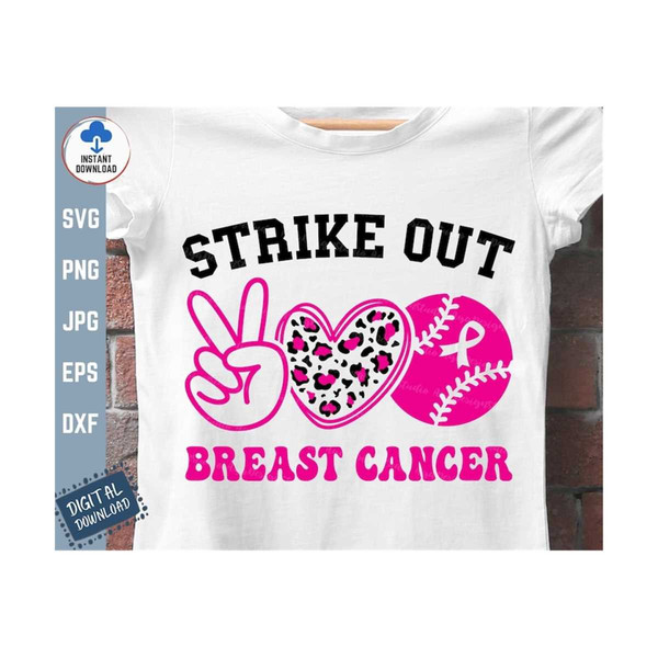 Strike Out Breast Cancer Svgcancer Awarenessbreast 