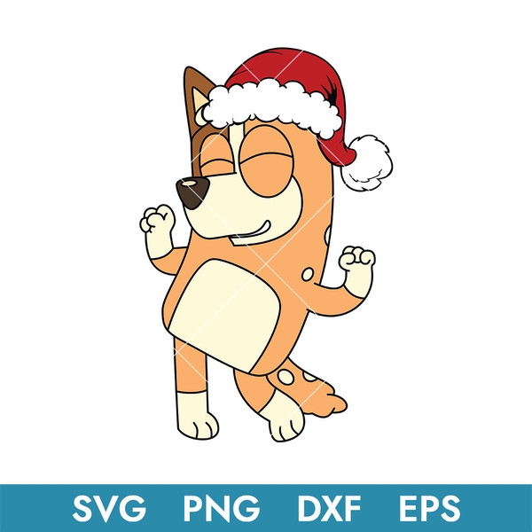 Bluey Chilli Christmas Svg, Blue, Bluey, Bluey Svg, Blue Dog, Bluey Dog, Bluey Family, Bluey Christmas, BC06