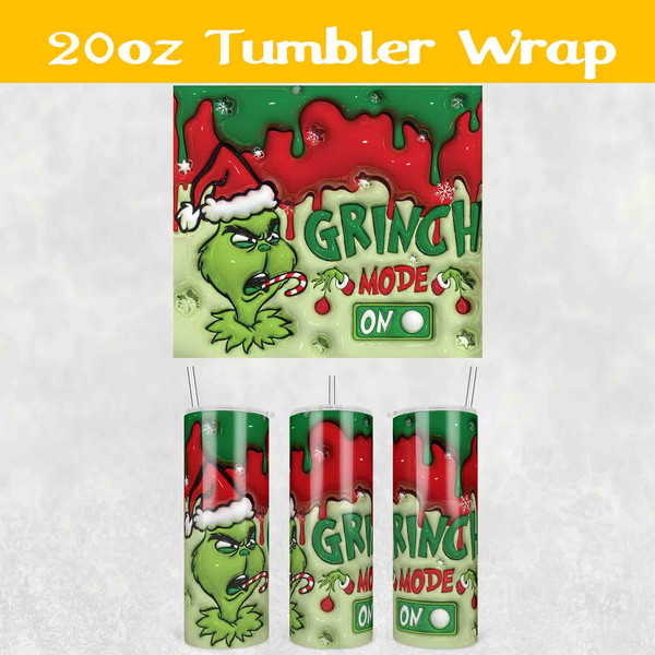 Grinch 3D Tumbler