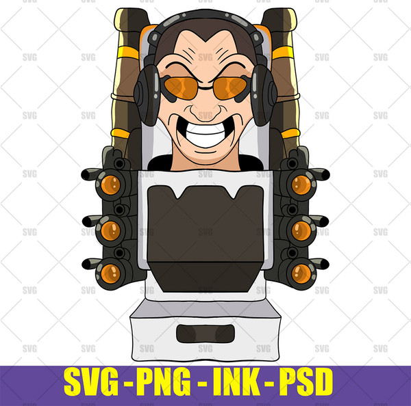 G Man Skibidi Toilet SVG,G Man Skibidi Toilet PNG,G Man Skib - Inspire  Uplift