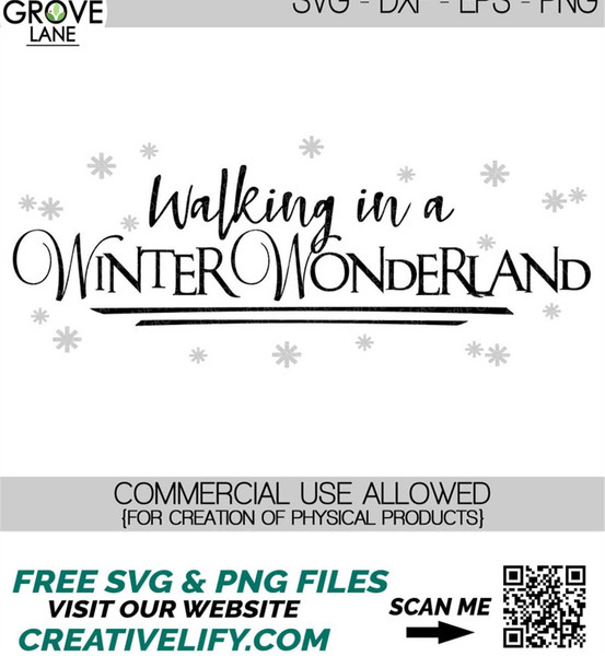 Welcome to Our Winter Wonderland Christmas Snowflake SVG and DXF