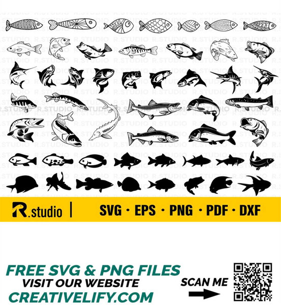 Fish svg-Fish drawing png- fish svg for cricut- fish silhouette- fish  drawing dxf Fish svg for cricut - fish svg pdf png eps files