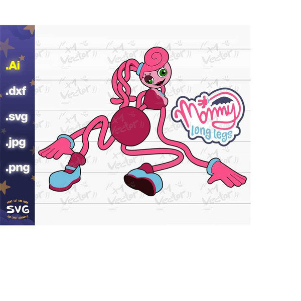 Mommy long legs Poppy Playtime SVG, files for cricut silhoue - Inspire  Uplift