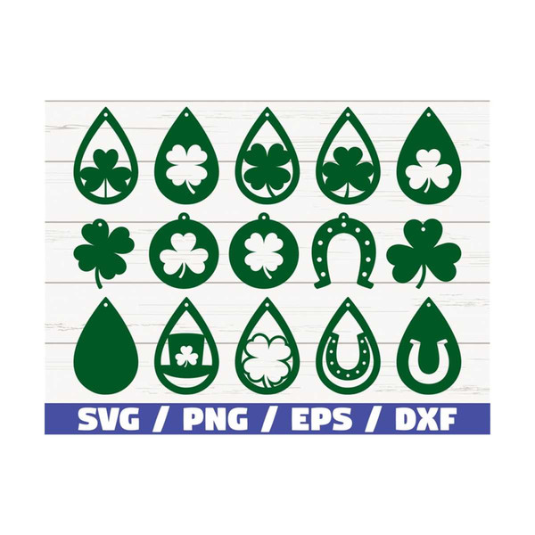 St Patrick's Day Earrings SVG/ Commercial Use/ Leather Earri - Inspire  Uplift