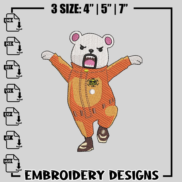 Bear embroidery design