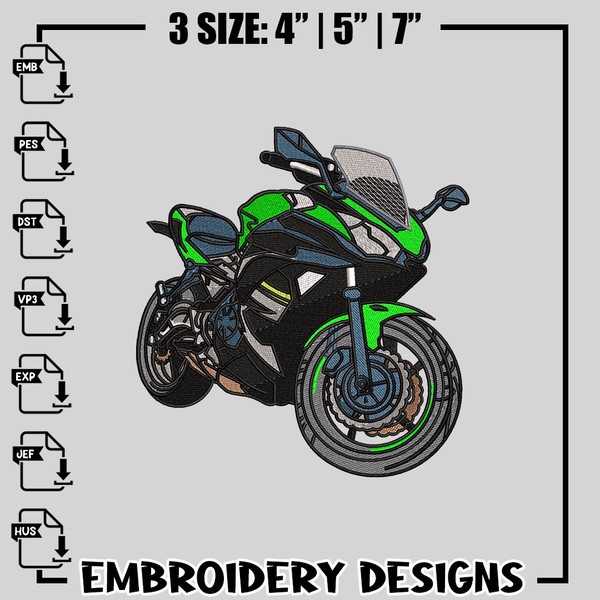 motorbike Logo embroidery design