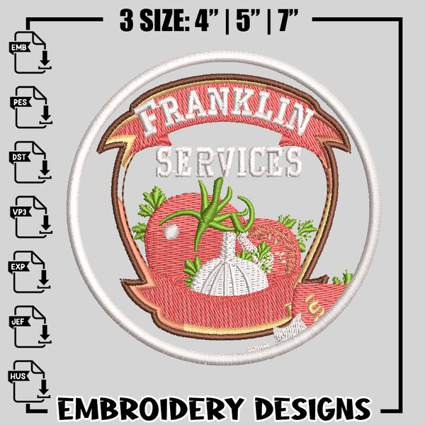 Franklin Services Logo embroidery design