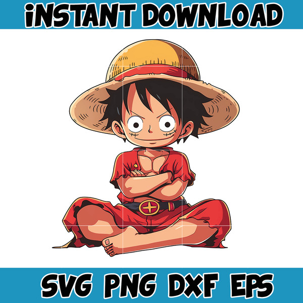 Luffy Clipart, Popular Anime Series, One Piece, Anime Clipart, Anime PNG, Transparant Background (9).jpg