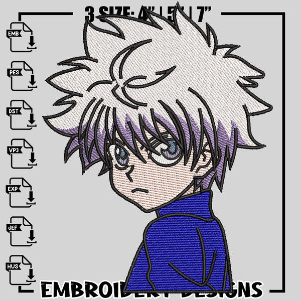 Killua Embroidery Design File/ Hunter x Hunter Anime Embroid - Inspire  Uplift