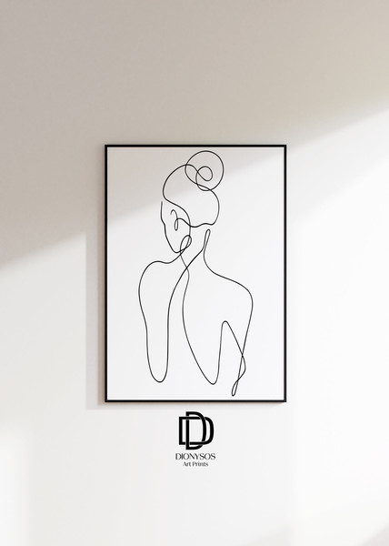 Woman Line Art Drawing Print, Minimalist Feminine One Line Wall Home Decor, Female Body Art Poster, Modern Body Line Art, Digital Download.jpg