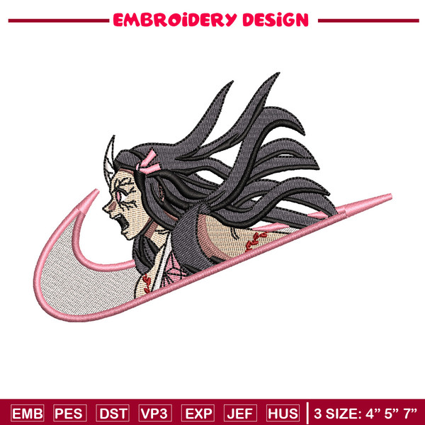 Shinobu swoosh embroidery design,Anime design, Demon slayer - Inspire Uplift