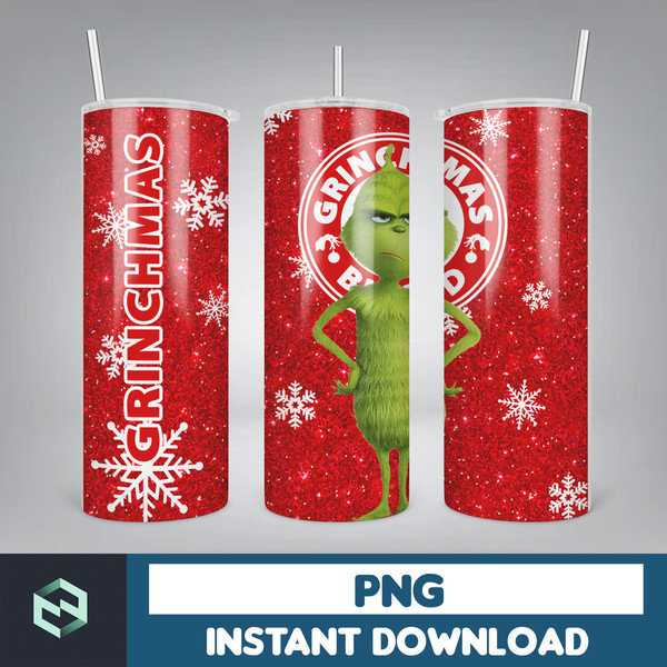 Designs 2D, 3D Christmas Tumbler Sublimation , 20oz Skinny Tumbler Wrap, Cartoon Funny Christmas Design Tumbler (25).jpg