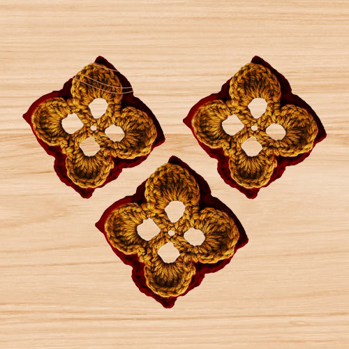 A crochet square motif pattern