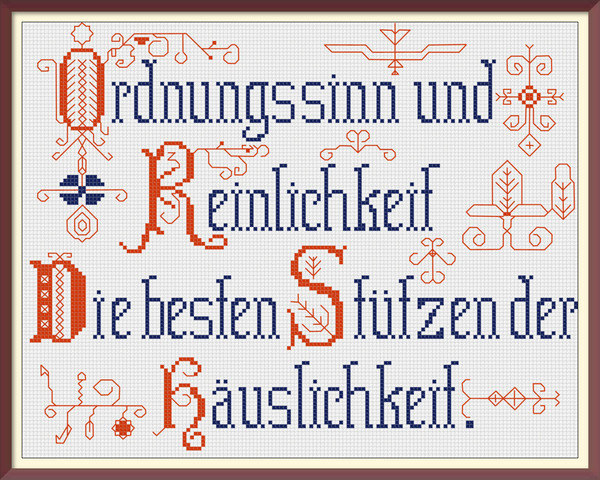 German Household Items - Cross Stitch Pattern - German Household Mottos - Antique Sampler PDF Counted Vintage Pattern (2).jpg