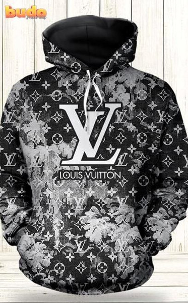 Louis vuitton grey unisex hoodie for men women luxury brand
