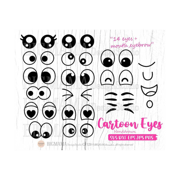 Cartoon Eyes SVG. Googly Eyes svg. Cartoon Eyes (2039038)