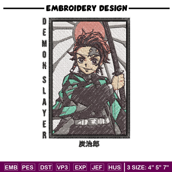 Tanjiro box embroidery design, Tanjiro embroidery, Embroidery shirt, Embroidery file, Anime design, Digital download.jpg