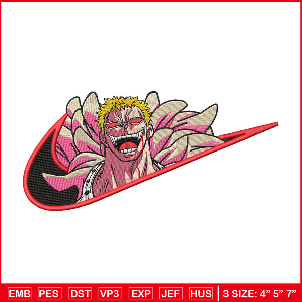 Doffy x nike embroidery design, One piece embroidery, Nike design, Embroidery shirt, Embroidery file, Digital download.jpg