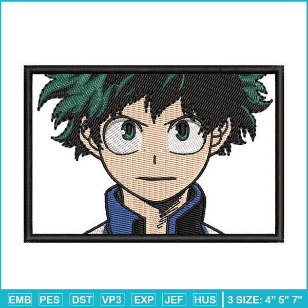 Izuku frame embroidery design, Mha embroidery, Anime design, Embroidery shirt, Embroidery file, Digital download.jpg