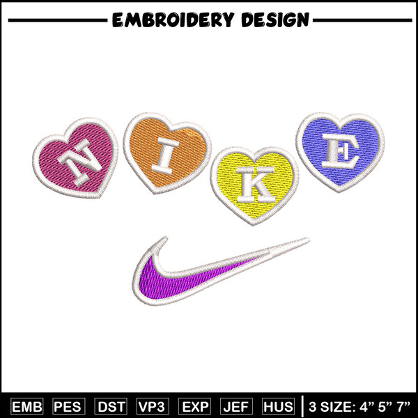 Nike heart embroidery design, Logo embroidery, Nike design, Embroidery shirt, Embroidery file, Digital download.jpg