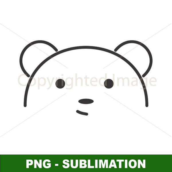 Bear Sublimation PNG - High-Quality Digital Download - Create Stunning Bear-themed Designs