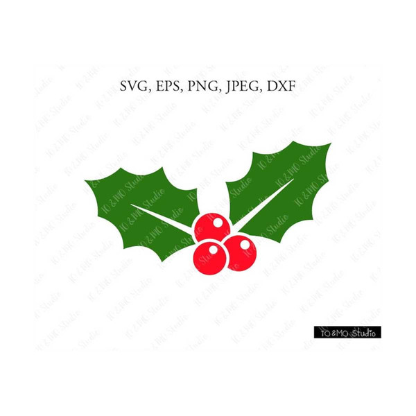 Holly SVG, Christmas Holly Svg, Christmas Clip Art, Christma