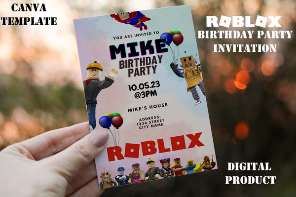 ROBLOX GIRL INVITATION Template