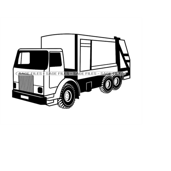 Garbage Truck 2 SVG, Garbage Truck SVG, Waste Truck SVG, Gar - Inspire ...