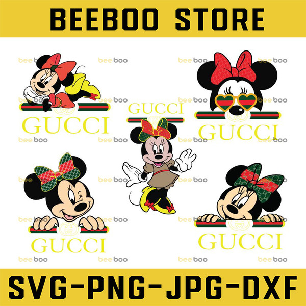 Brand Logo Bundle Svg, Gucci Logo Svg, Gucci Mickey Svg, Guc