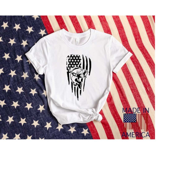 American Flag Fishing Shirt, Fishing Shirt, Fishing Shirt fo - Inspire  Uplift