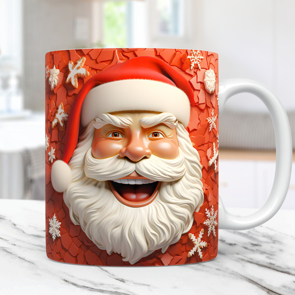 Santa Character Personalized Christmas Mug 15oz White