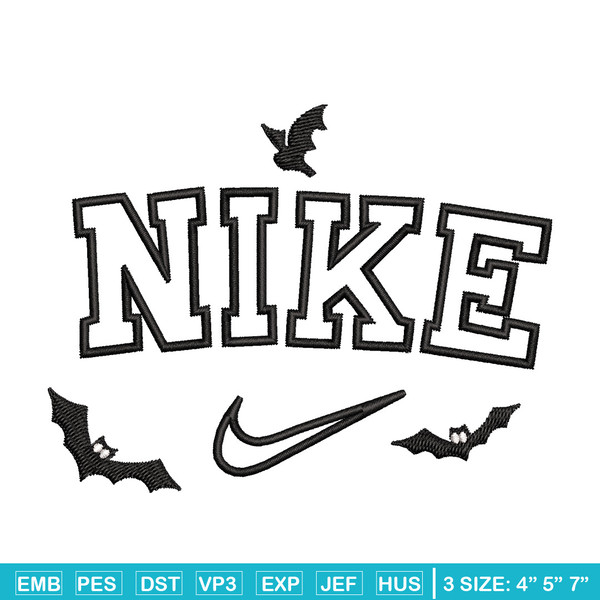 Nike x bat embroidery design, Bat embroidery, Nike design, Embroidery shirt, Embroidery file,Digital download.jpg