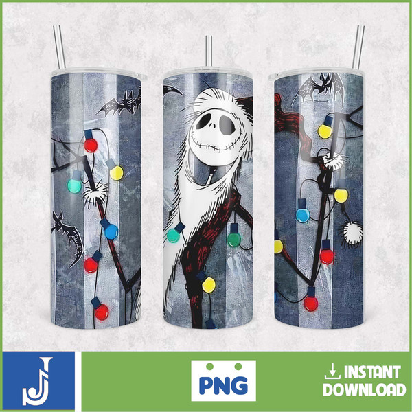 The Nightmare Before Christmas Tumbler Wrap, Instant Download 20Oz Tumbler PNG Wraps Design, Digital 20Oz Skinny Tumbler (6).jpg