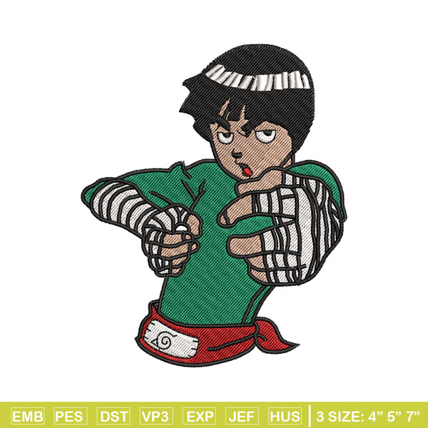 Rock lee embroidery design, Naruto embroidery, Anime design, Embroidery file, Digital download, Embroidery shirt.jpg