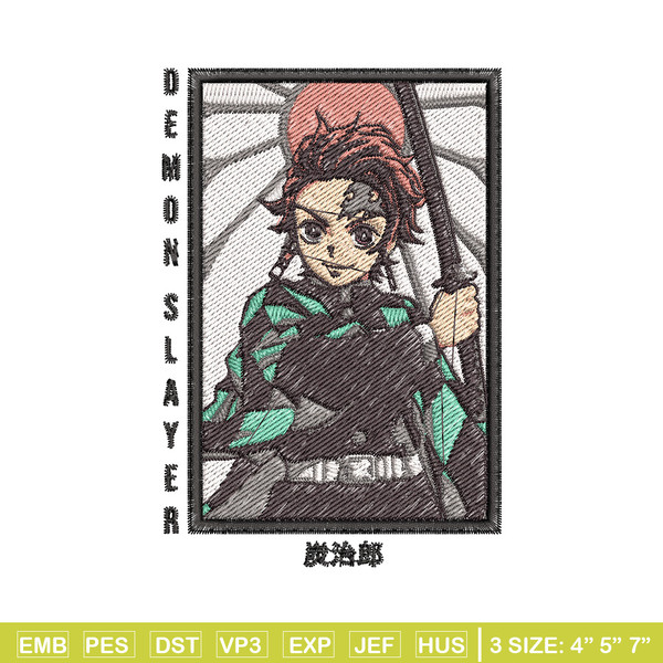 Tanjiro box embroidery design, Tanjiro embroidery, Embroidery shirt, Embroidery file, Anime design, Digital download.jpg